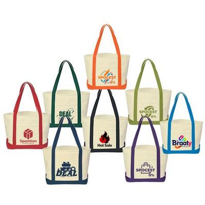 Medium 24 oz. Cotton Canvas Yacht Tote-13" x 20"-Screen Printing