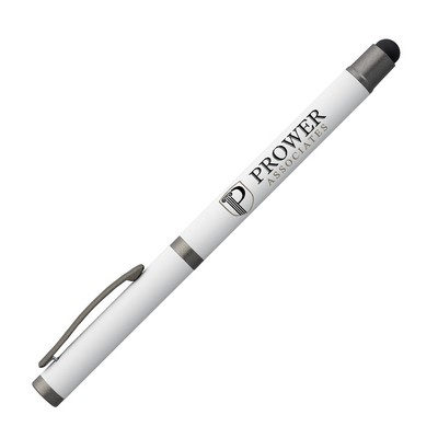 Quebec Recycled Aluminum Gel Pen with Stylus (Full Color Imprint)