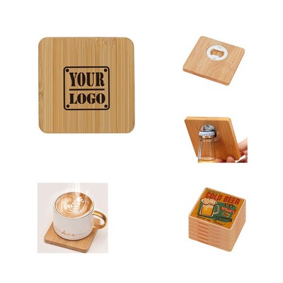 2-in-1 Square Coaster & Bottle Opener