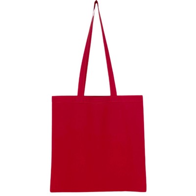 Blank 5 oz Cotton Tote Bag | Reusable Everyday Market Grocery Beach Red (15x15)
